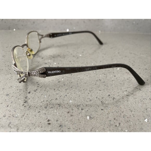 Valentino Eyeglasses Frames Only 5650/U 06CD 54-18-130 Silver Black Italy - Picture 3 of 14